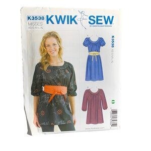 Kwik Sew K3538 Misses Dress Shirt Belt Pattern Sizes XS-XL uncut